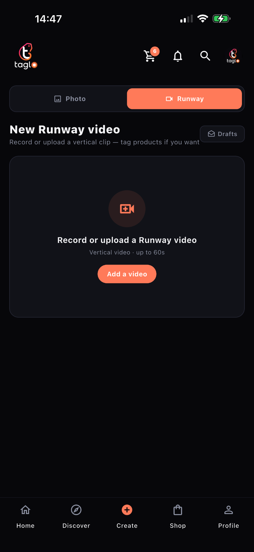 Taglo app — Runway video