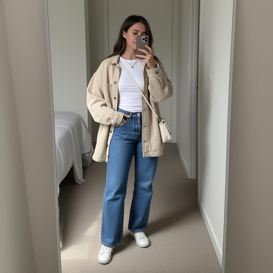 Tagged outfit post showing shoppable items on Taglo